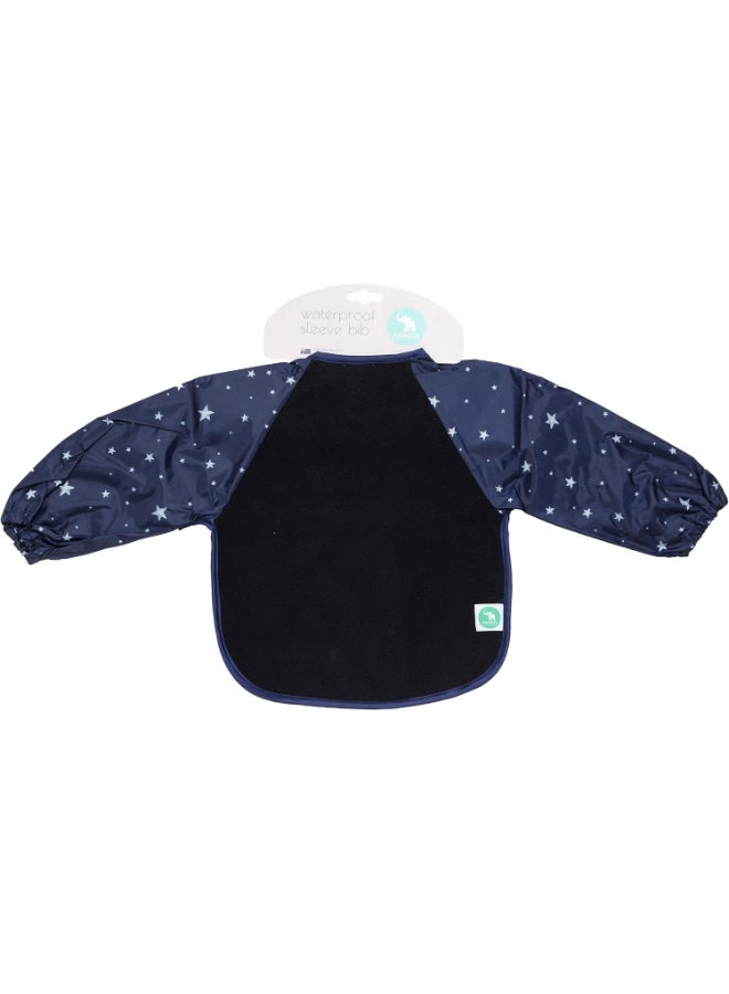 All4Ella Long Sleeve Bib - Star Blue - Image 1
